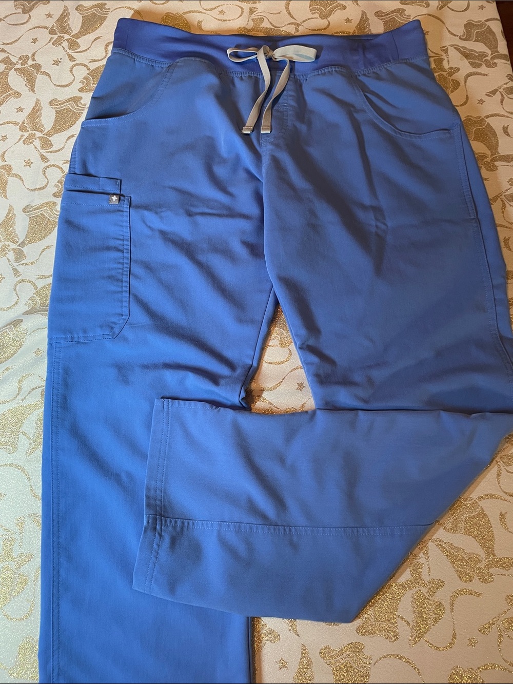 Figs Straight-Leg Scrub Pants in Royal Blue